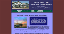 Desktop Screenshot of bayfrontinnbayfield.net